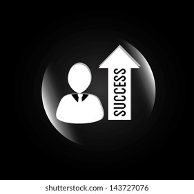 success design over black background vector illustration