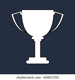 Success design. Winner icon. Flat illustration, vector graphic