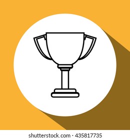 Success design. Winner icon. Flat illustration, vector graphic