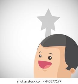 Success design. Winner icon. Flat illustration, vector graphic