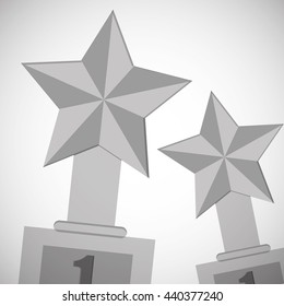 Success design. Winner icon. Flat illustration, vector graphic