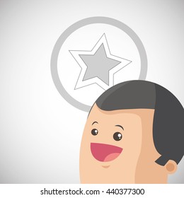 Success design. Winner icon. Flat illustration, vector graphic