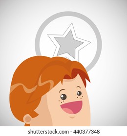 Success design. Winner icon. Flat illustration, vector graphic