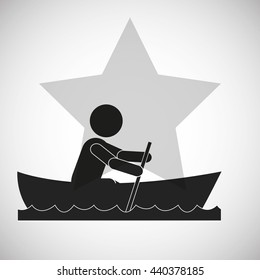 Success design. Winner icon. Flat illustration, vector graphic