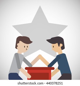Success design. Winner icon. Flat illustration, vector graphic
