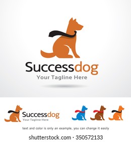 Success Dog Logo Template Design Vector