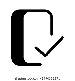 Ilustración de diseño de Vector de ícono de puerta de éxito