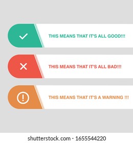 Success, Failure & Warning Flash messages