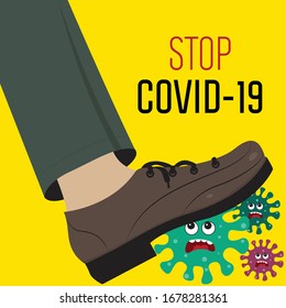 Success in the fight against coronavirus, covid 19 was defeated. Vector design