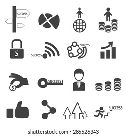 Success and Finance icons set,Vector