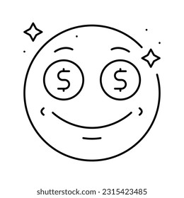 success financial freedom money line icon vector. success financial freedom money sign. isolated contour symbol black illustration