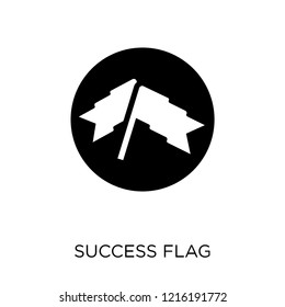 Success Flag icon. Success Flag symbol design from Success collection. Simple element vector illustration on white background.
