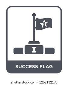 success flag icon vector on white background, success flag trendy filled icons from Startup stategy and success collection, success flag simple element illustration