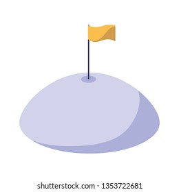 success flag isolated icon