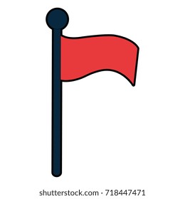 success flag isolated icon