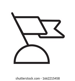 success flag line style icon vector illustration design
