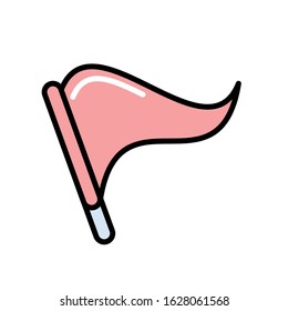 success flag mark isolated icon vector illustration design