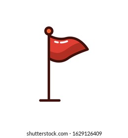 success flag mark isolated icon vector illustration design