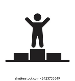 Success Flat icon. vector illustration.