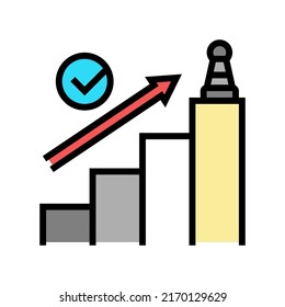 success game and business achievement color icon vector. success game and business achievement sign. isolated symbol illustration