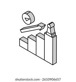 success game and business achievement isometric icon vector. success game and business achievement sign. isolated symbol illustration