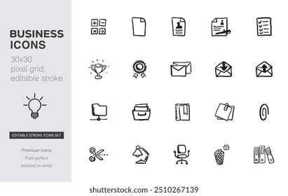 Success and Growth Editable Icons set. Vector illustration in modern thin line style of business icons: personal, professional, and financial growth, progress, career. Pictograms and infographics