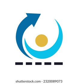 Success growth logo design template