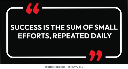 Success, Growth Motivational Quotes Poster Design Template Vector illustration achiever banner begin. business creativity concepts. 