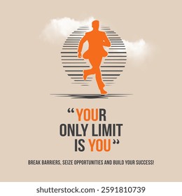 Success, Growth Motivational Quotes Poster Vector. Business Man, Startup, Entrepreneur