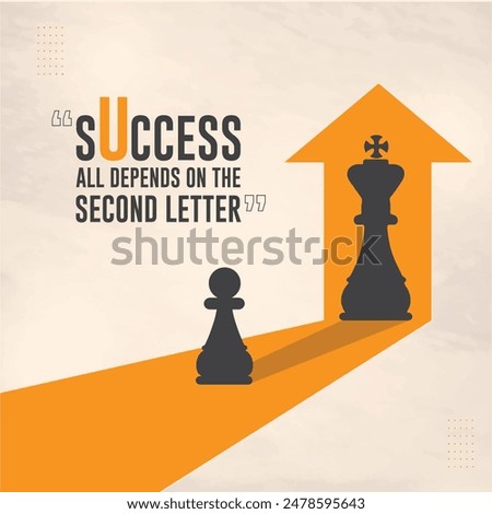 Success, Growth Motivational Quotes Poster 
Design Template Vector