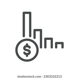 Success and growth related icon outline and linear vector.