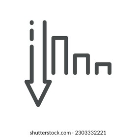 Success and growth related icon outline and linear vector.