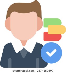 Success Habits Flat Icon Vector Design