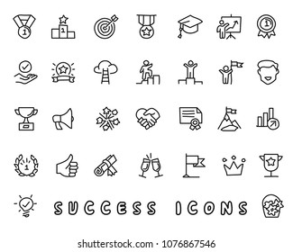success hand drawn icon design illustration, line style icon, designed for app and web