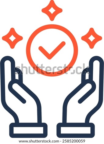 Success Icon Color Line Vector Illustration
