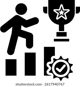 Success Icon Glyph Vector Illustration
