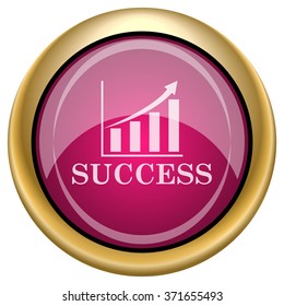 Success icon. Internet button on white background. EPS10 vector.
