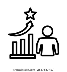 success icon line vector illustration on white background.