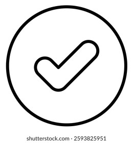 Success icon line vector illustration