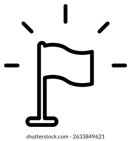 Success icon line vector illustration