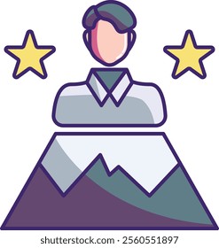 Success Icon - Lineal Color Style - Meritocracy Theme