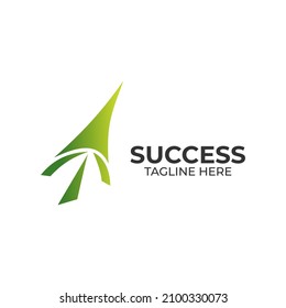 Success Icon Logotype Elements Vector Template bright green