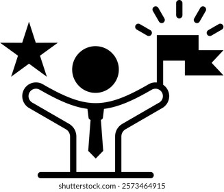 Success Icon Mixed Vector Illustration