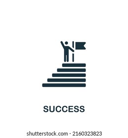 Success icon. Monochrome simple Success icon for templates, web design and infographics