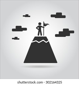 Success Icon Mountain Stock Vector (royalty Free) 302164325 