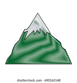 success icon mountain peak as aim achievement or leadership