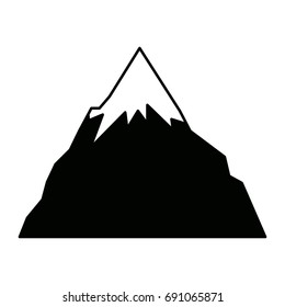 success icon mountain peak as aim achievement or leadership
