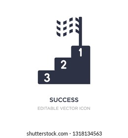 success icon on white background. Simple element illustration from Social media marketing concept. success icon symbol design.