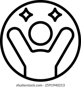 Success Icon Outline Vector Illustration