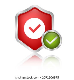 success icon and protective shield